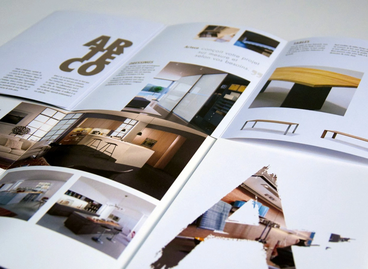 Réalisation brochure de présentation d'Arteco Cuisines par Ivimédia