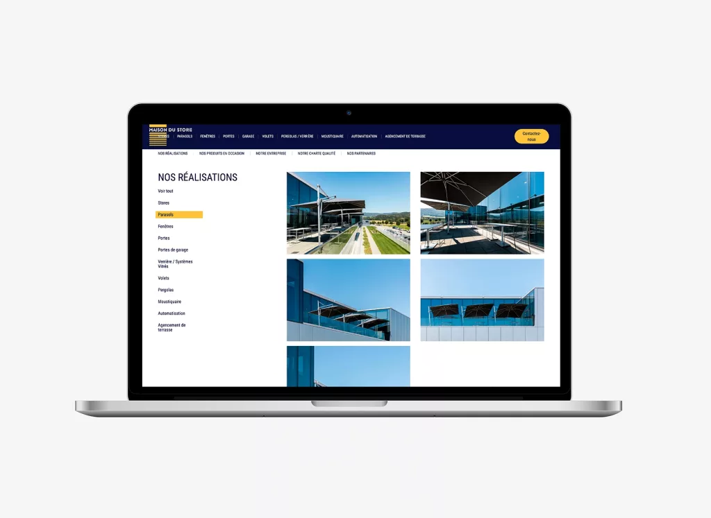 Conception de la plateforme Web Maison du store par Ivimédia, site internet