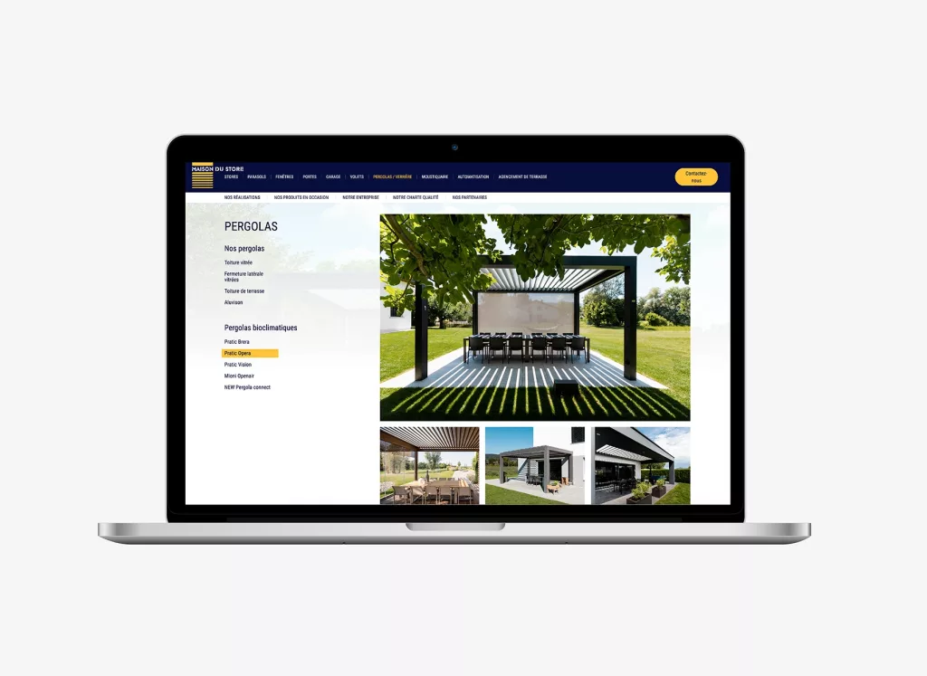 Conception de la plateforme Web Maison du store par Ivimédia, site internet
