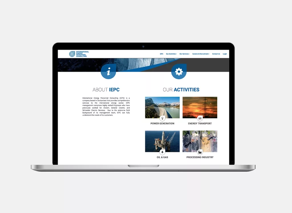 Conception de la plateforme Web International Energy Personnel Consulting (IEPC) par Ivimédia