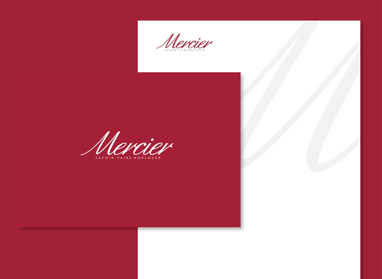 Identité visuelle Mercier - application papeterie créée par Ivimédia