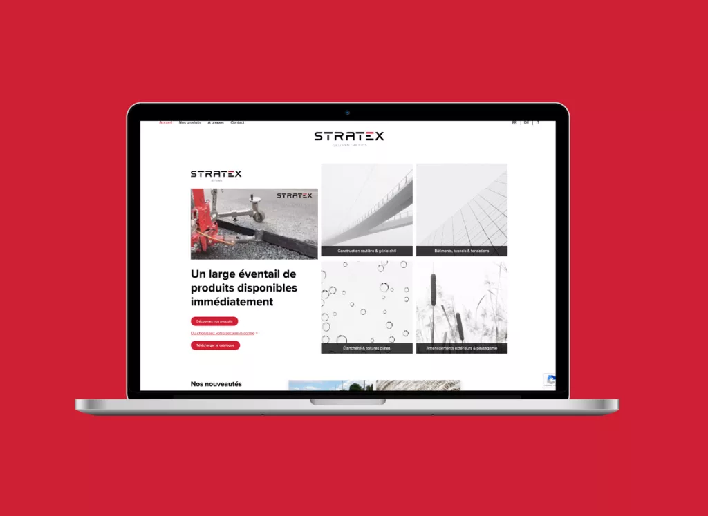 web site internet pour Stratex réalisés par Ivimédia