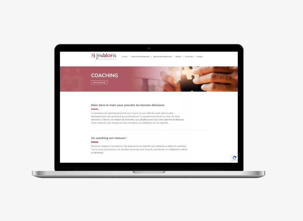 Conception de la plateforme Web Jmvaloris par Ivimédia, site internet