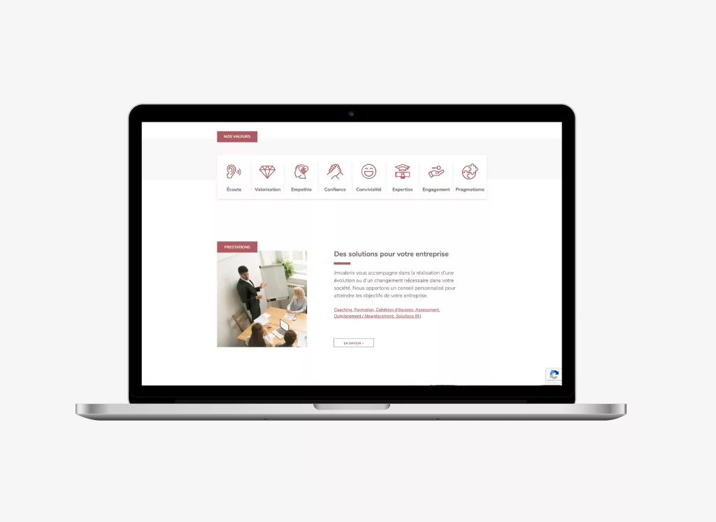 Conception de la plateforme Web Jmvaloris par Ivimédia, site internet