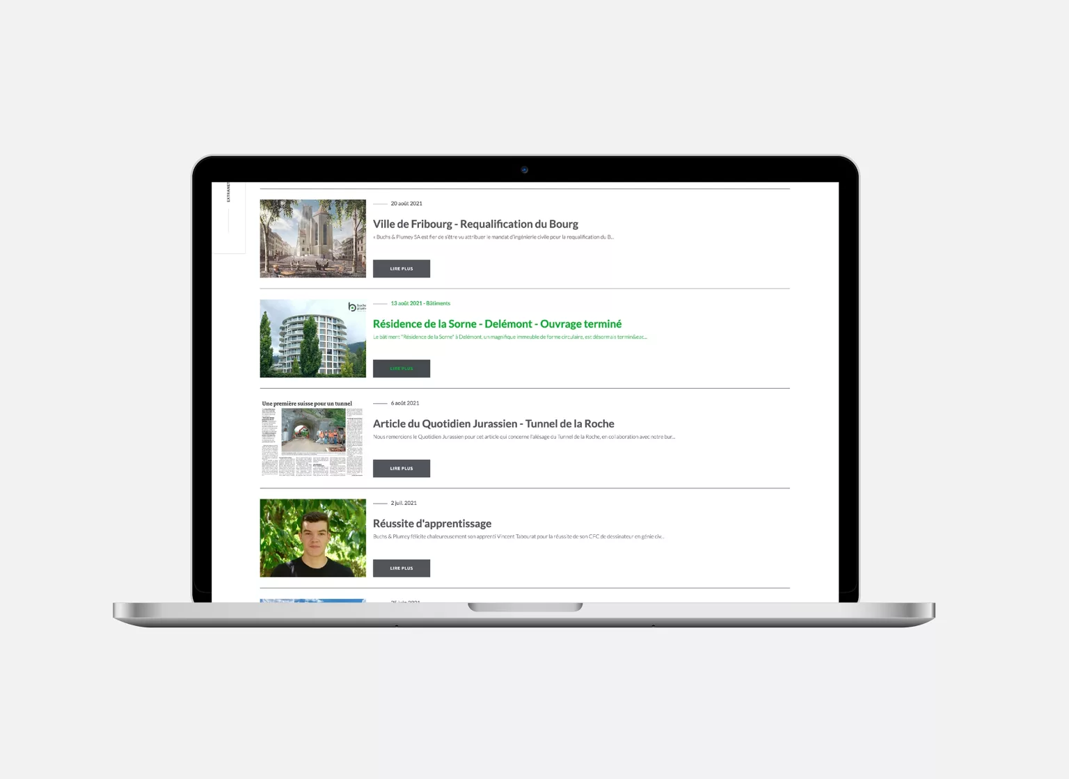Conception de la plateforme Web Buchs&Plumey par Ivimédia