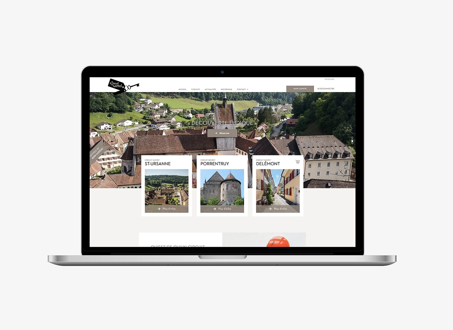 Conception de la plateforme Web Circuit Secret par Ivimédia - Frontend du site internet