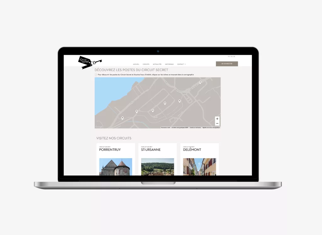 Conception de la plateforme Web Circuit Secret par Ivimédia - Frontend du site internet