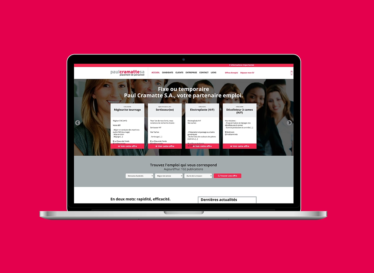 Conception de la plateforme Web et d'une API pour Paulcramatte par Ivimédia