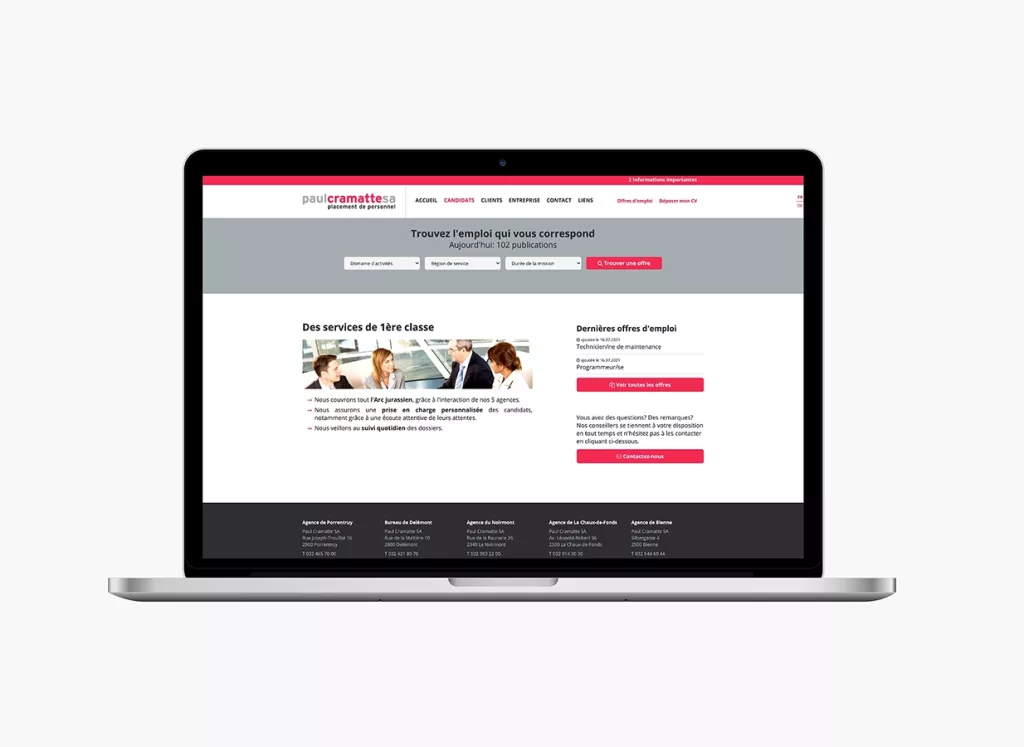 Conception de la plateforme Web et d'une API pour Paulcramatte par Ivimédia