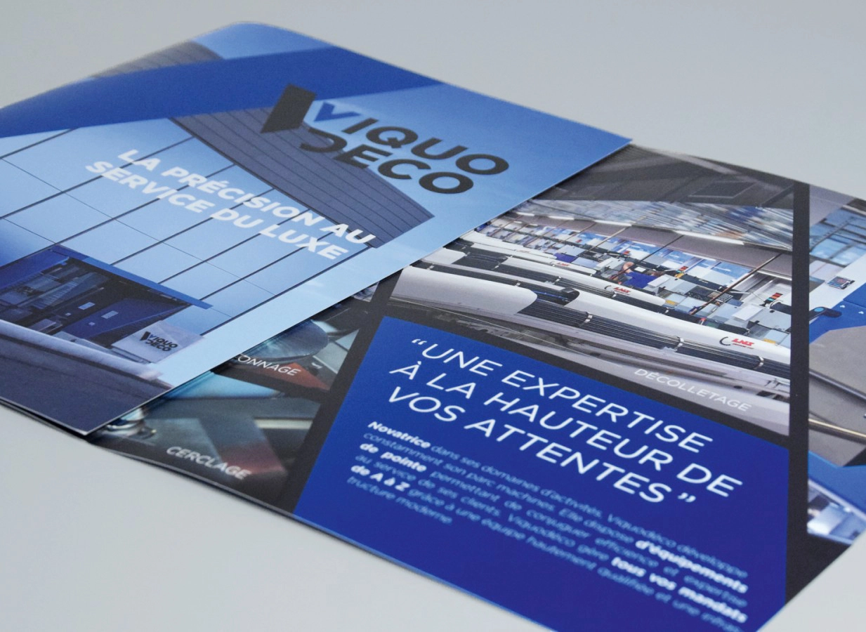 identité visuelle Viquodeco réalisée par Ivimédia - dépliant promotionnel