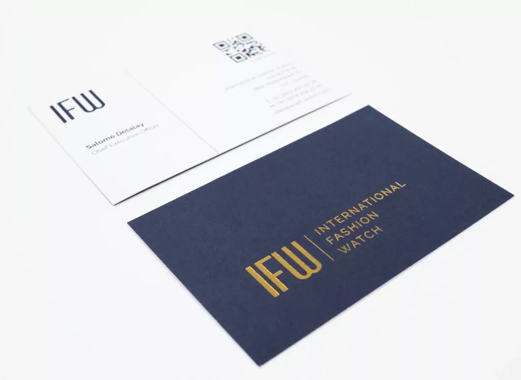 Identité visuelle IFW créée par Ivimédia, cartes de visites