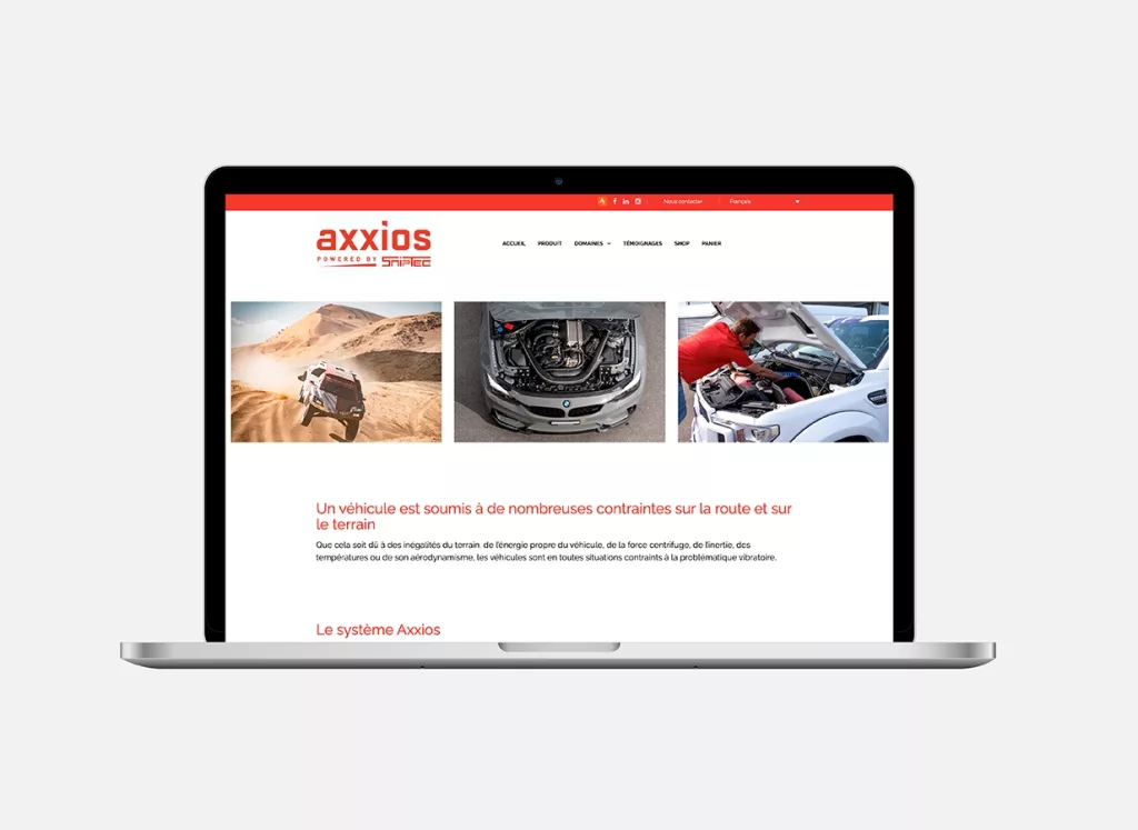 conception de la plateforme Web business e-commercepour Axxios Technology par Ivimédia