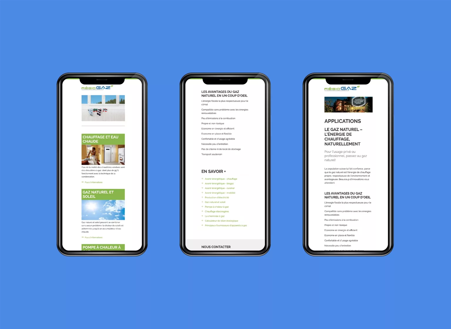 Conception de la plateforme Web et mobile Régio Gaz par Ivimédia, site internet