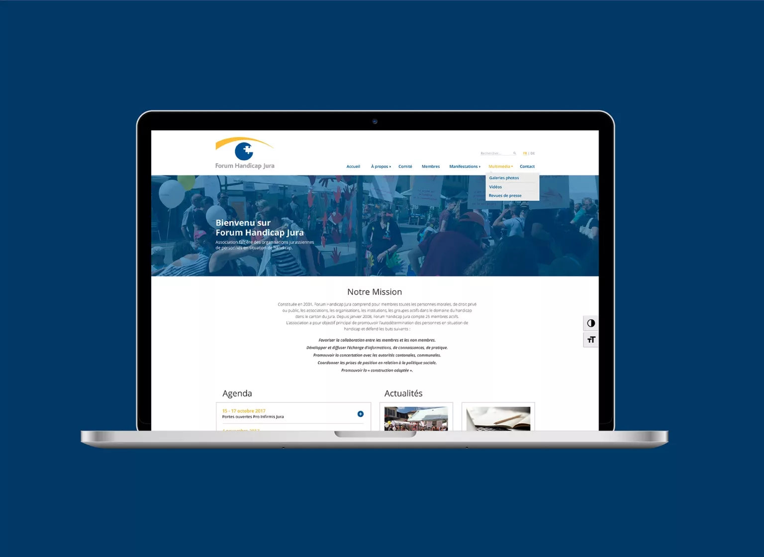 Plateforme web Forum Handicap Jura créé par Ivimedia