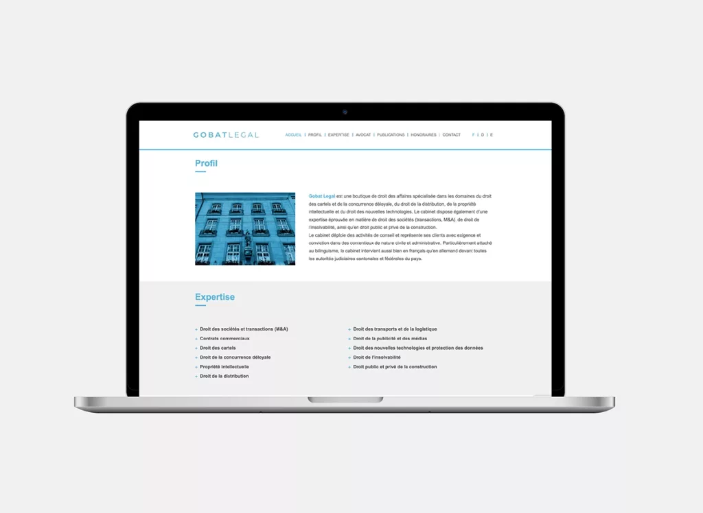 Conception de la plateforme Web et mobile Gobat Legal par Ivimédia