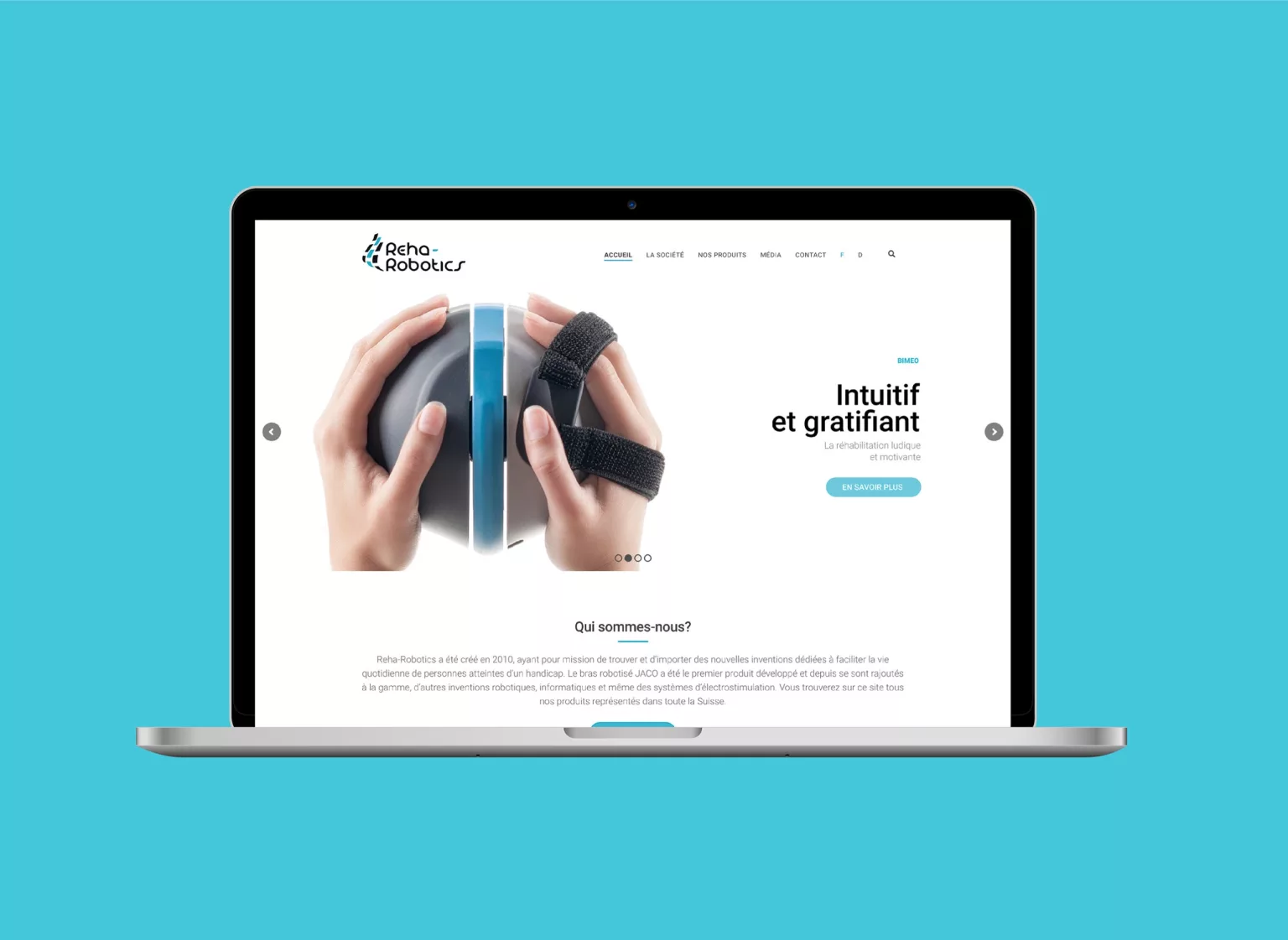 Projet réalisé par ivimédia - site internet Reha-Robotics