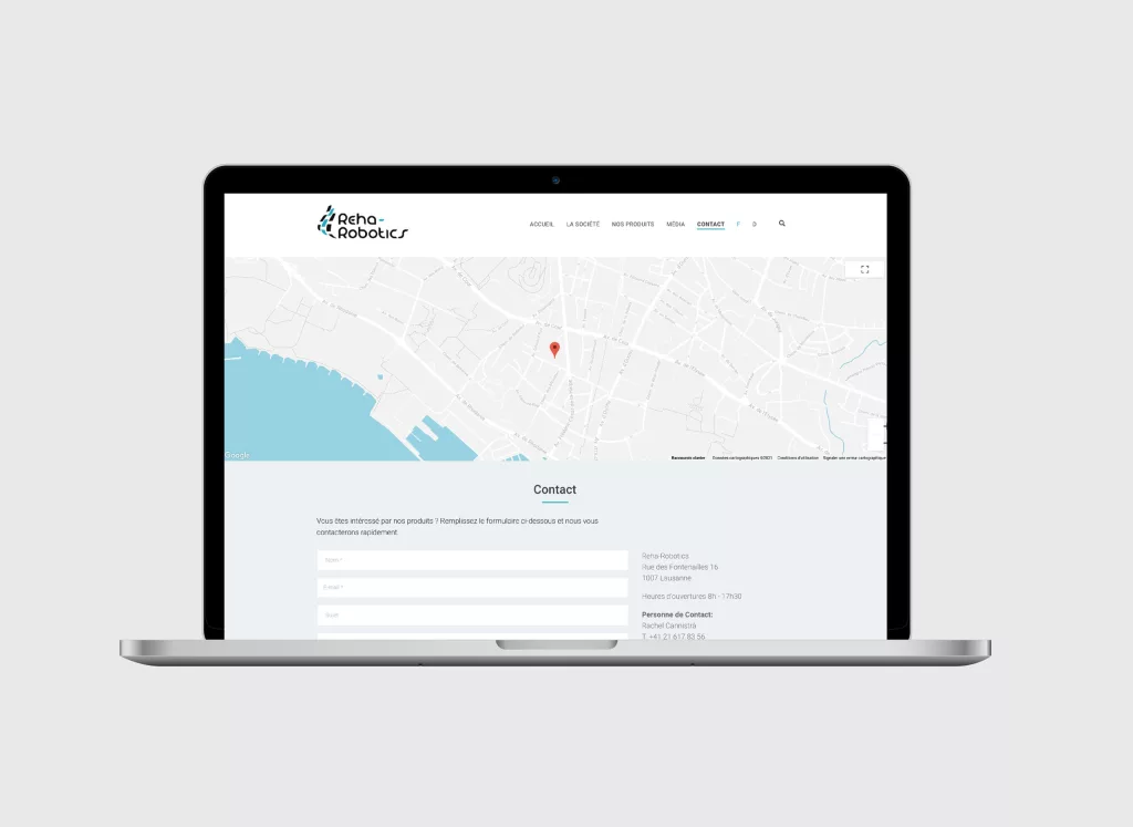 Projet réalisé par ivimédia - site internet Reha-Robotics