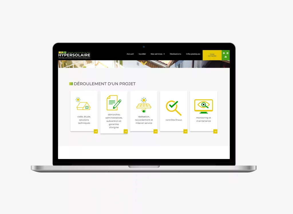 Conception de la plateforme Web - site internet Hypersolaire par Ivimédia