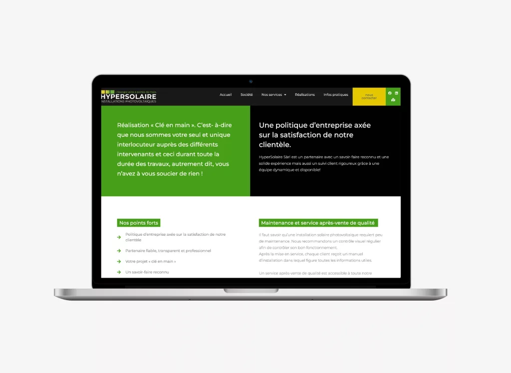 Conception de la plateforme Web - site internet Hypersolaire par Ivimédia