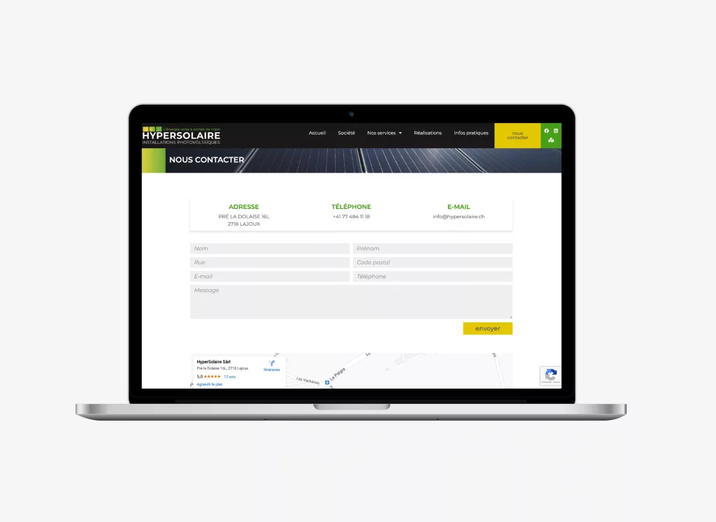 Conception de la plateforme Web - site internet Hypersolaire par Ivimédia