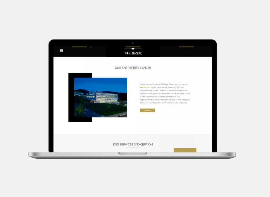 Conception de la plateforme Web Werthanor par Ivimédia, page entreprise