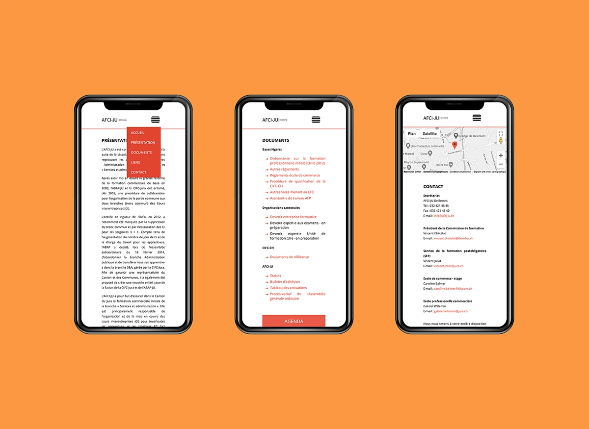 plateforme web AFCI-JU réalisés par Ivimédia