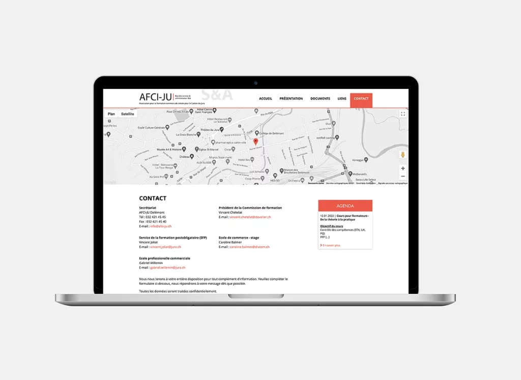 plateforme web AFCI-JU réalisés par Ivimédia