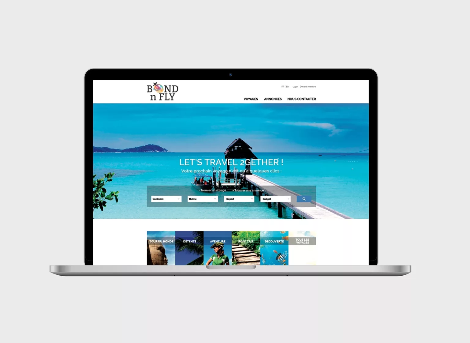 Plateforme web Bond N'Fly créé par Ivimedia