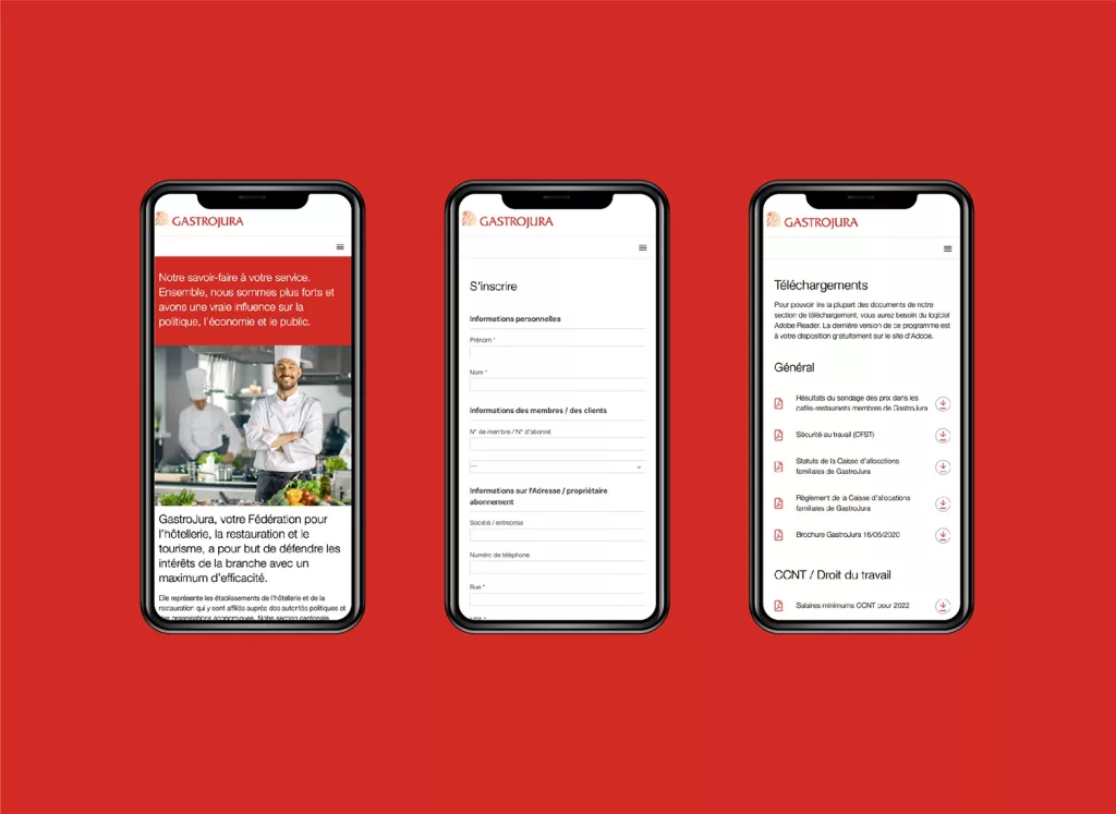 Visuel GastroJura Plateforme mobile créé par Ivimedia