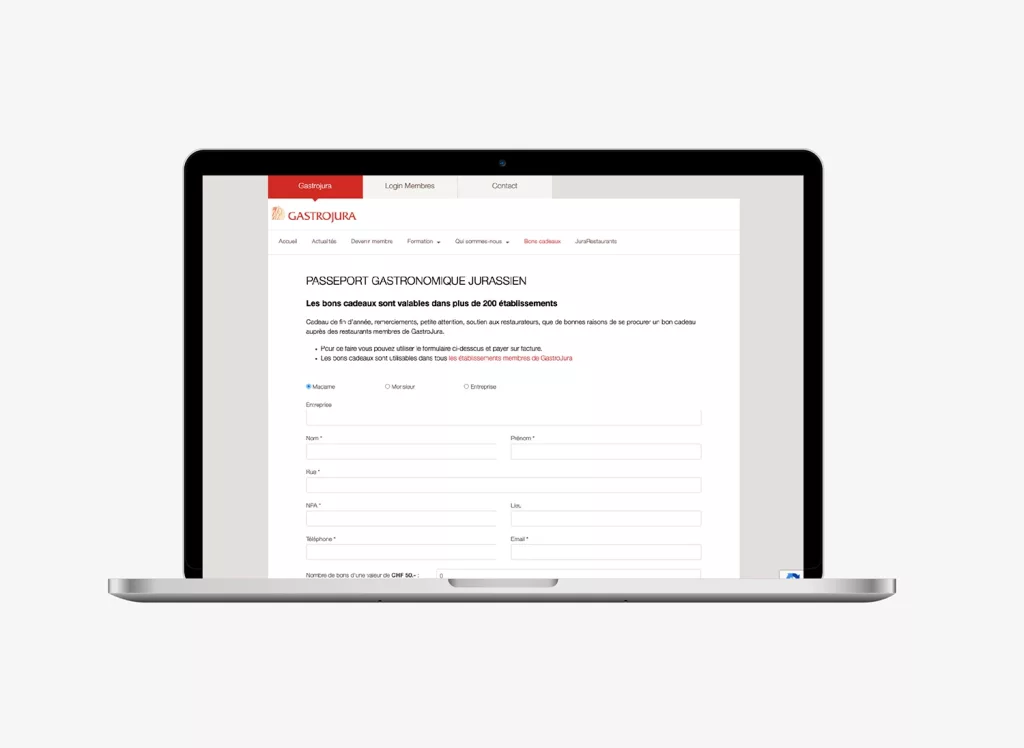 Visuel GastroJura Plateforme Web créé par Ivimedia