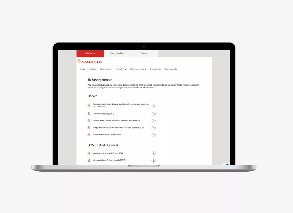 Visuel GastroJura Plateforme Web créé par Ivimedia