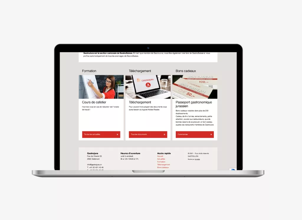 Visuel GastroJura Plateforme Web créé par Ivimedia