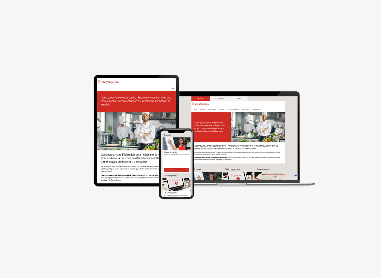 Visuel GastroJura Plateforme Web créé par Ivimedia