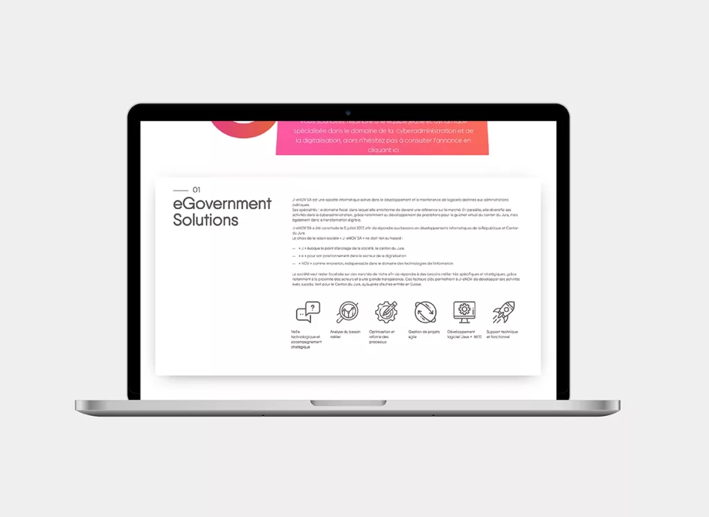 Plateformes mobiles et web site internet pour J-Enov réalisés par Ivimédia