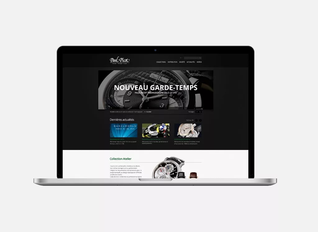 Site internet plateforme web réalisés par Ivimédia pour Paul Picot