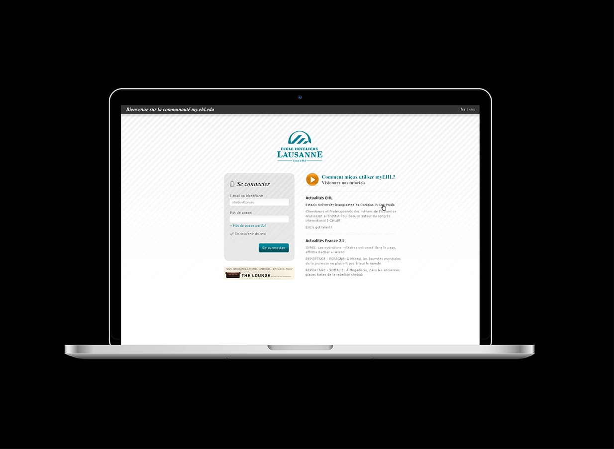 Conception de l'application business de l'École Hôtelière de Lausanne par Ivimédia