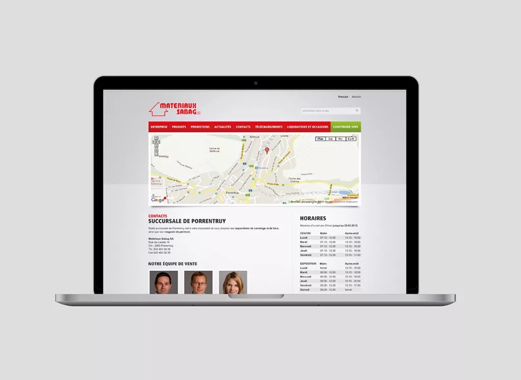 Site internet plateforme web réalisé par Ivimédia pour Matériaux Sabag