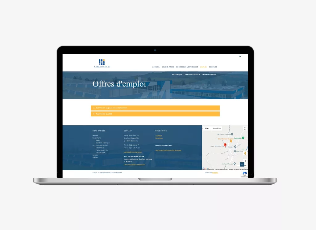 Conception de la plateforme Web R.Montavon par Ivimédia