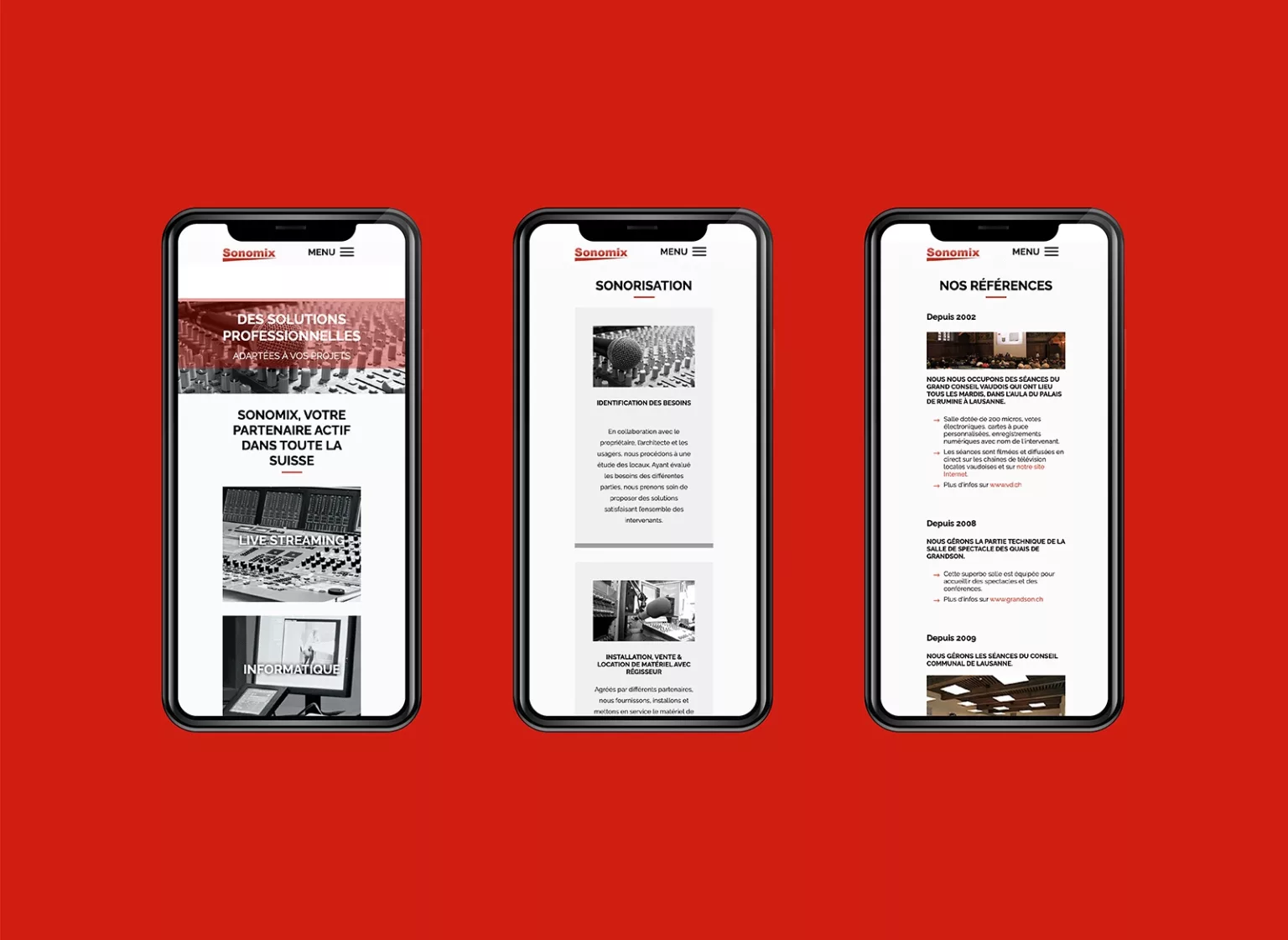 conception de la plateforme Web et mobile Sonomix par Ivimédia