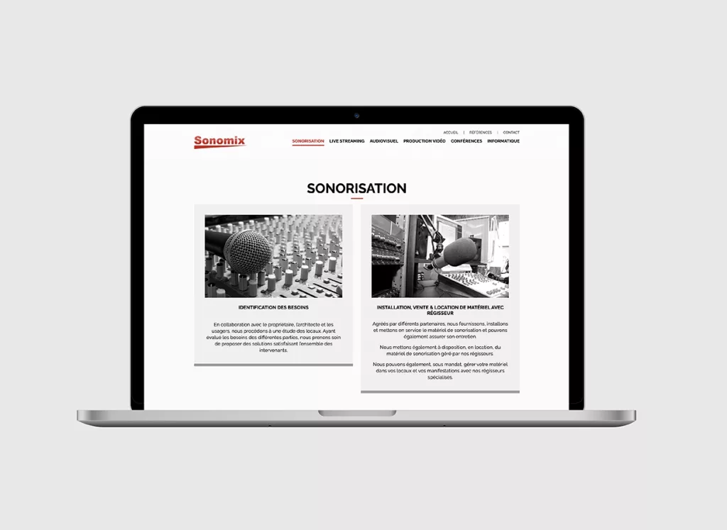 conception de la plateforme Web et mobile Sonomix par Ivimédia