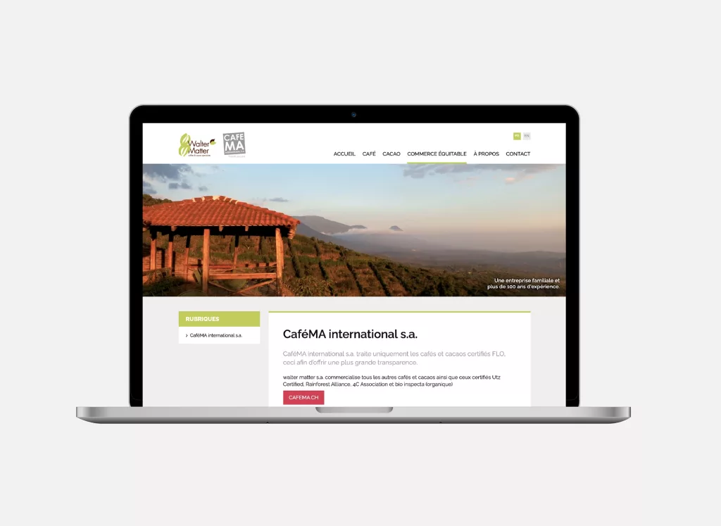 Site internet plateforme web réalisés par Ivimédia pour Walter Matter