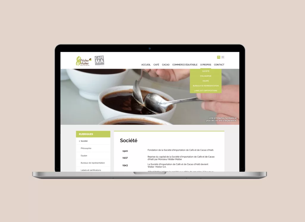 Site internet plateforme web réalisés par Ivimédia pour Walter Matter