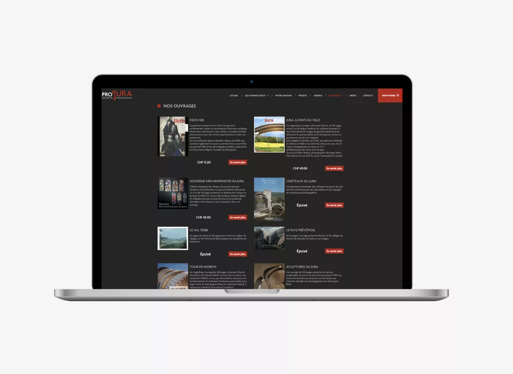 Projet réalisé par ivimédia - site internet Projura